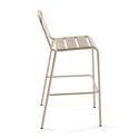 Hochbar-Tisch 70 cm x 70 cm und 4 hohe Metallstühle