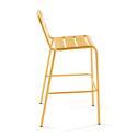 Hochbar-Tisch 70 cm x 70 cm und 4 hohe Metallstühle