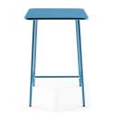Hochbar-Tisch 70 cm x 70 cm und 4 hohe Metallstühle