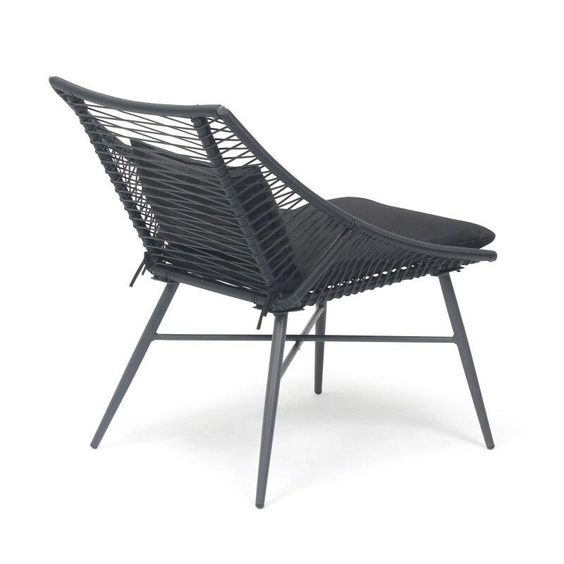 Gartenlounge-Set aus Seilen mit 2 Sesseln und 1 Couchtisch
