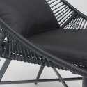 Gartenlounge-Set aus Seilen mit 2 Sesseln und 1 Couchtisch