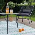 Gartenlounge-Set  aus Seilen mit 2 Sesseln und 1 Couchtisch