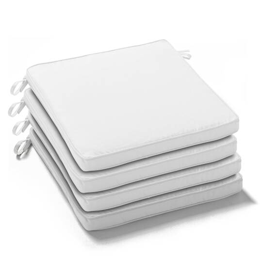 Set von 4 einfarbigen Außenstuhlkissen 40 x 40 cm