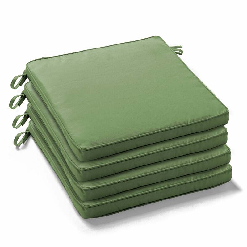 Set von 4 einfarbigen Außenstuhlkissen 40 x 40 cm 