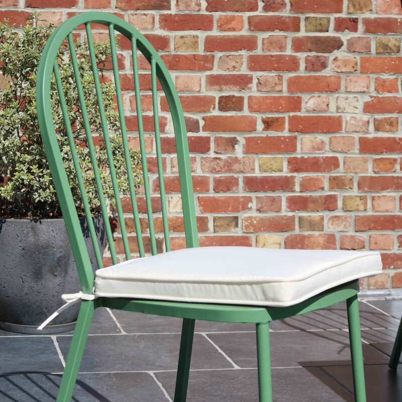 Set von 4 einfarbigen Außenstuhlkissen 40 x 40 cm