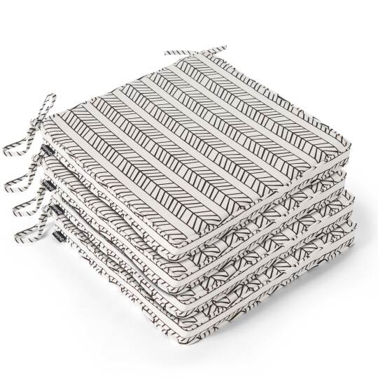 Set von 4 Außenstuhlkissen mit Muster 40 x 40 cm