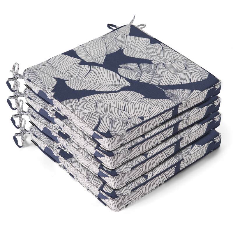 Set von 4 Außenstuhlkissen mit Muster 40 x 40 cm 