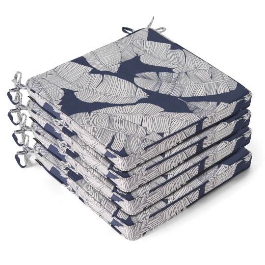 Set von 4 Außenstuhlkissen mit Muster 40 x 40 cm
