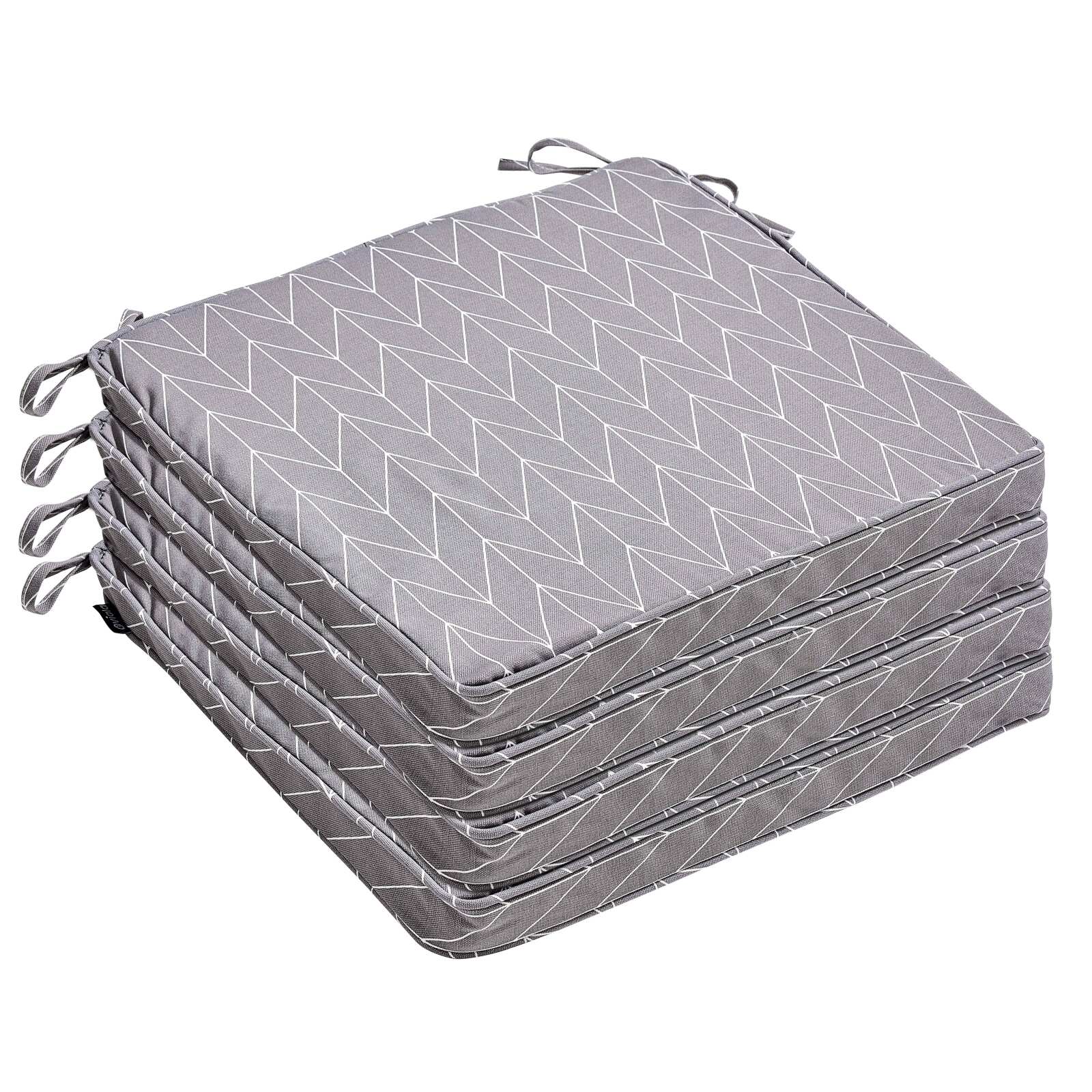 Set von 4 Außenstuhlkissen mit Muster 40 x 40 cm  Set von 4 Außenstuhlkissen mit Muster 40 x 40 cm