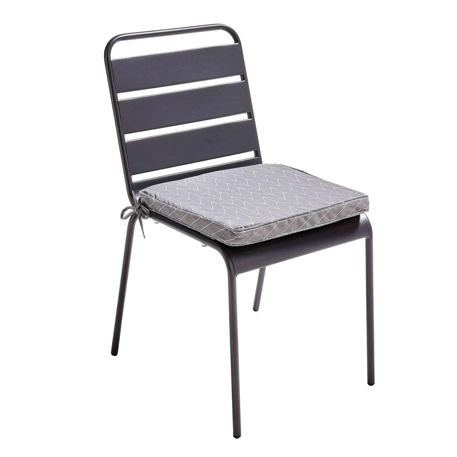 Set von 4 Außenstuhlkissen mit Muster 40 x 40 cm 