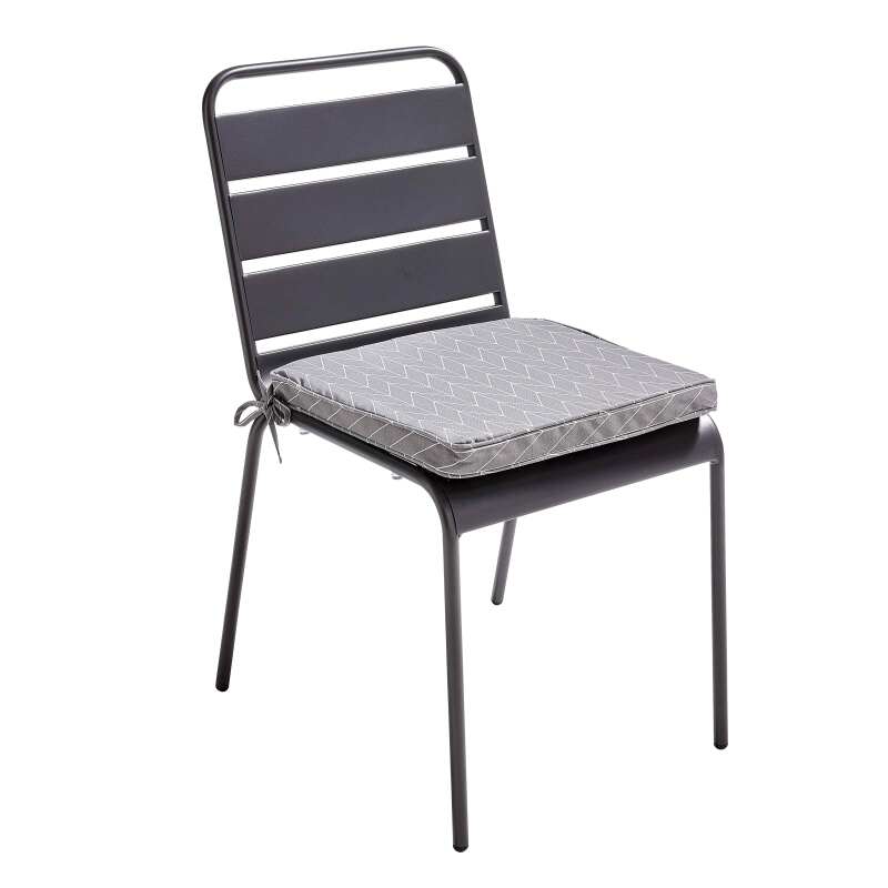 Set von 4 Außenstuhlkissen mit Muster 40 x 40 cm 