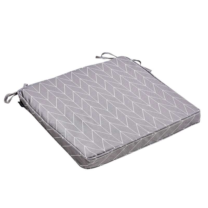 Set von 4 Außenstuhlkissen mit Muster 40 x 40 cm 