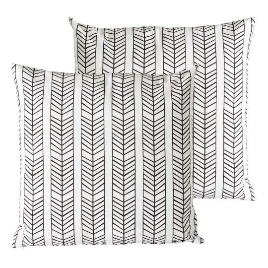 Set von 2 abnehmbaren Quadratischern Außenkissen 45 x 45 cm
