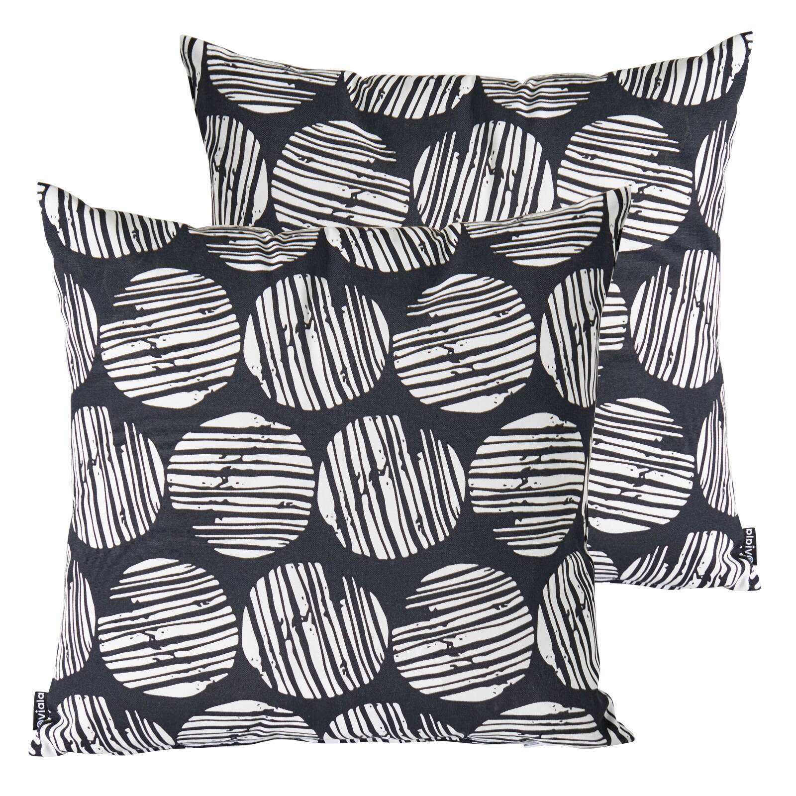 Set von 2 abnehmbaren Quadratischern Außenkissen 45 x 45 cm