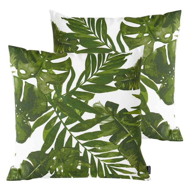 Set von 2 abnehmbaren Quadratischern Außenkissen 45 x 45 cm