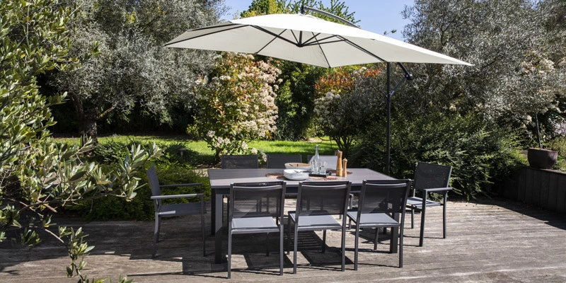 Set Ampelschirm quadratisch (3 x 3 m)