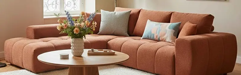 kompaktes Ecksofa mit Chaiselongue