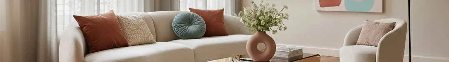 Sofa 3-Sitzer aus beigefarbenem Stoff