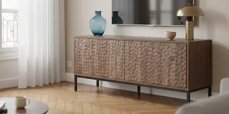 Kompaktes Lowboard in Holzoptik 120cm