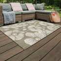 Outdoor-Teppich rechteckig, mit Blumenmuster, wendebar - Lifestyle