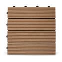 Set von steckbaren Terrassenfliesen aus Verbundholz - (30 x 30 x 2,5 cm)