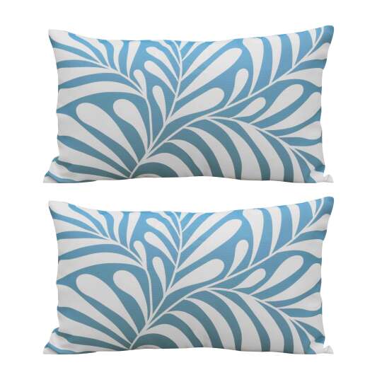 Kleine rechteckige Outdoor-Kissen 50 × 30 cm – 2er-Set | Oviala